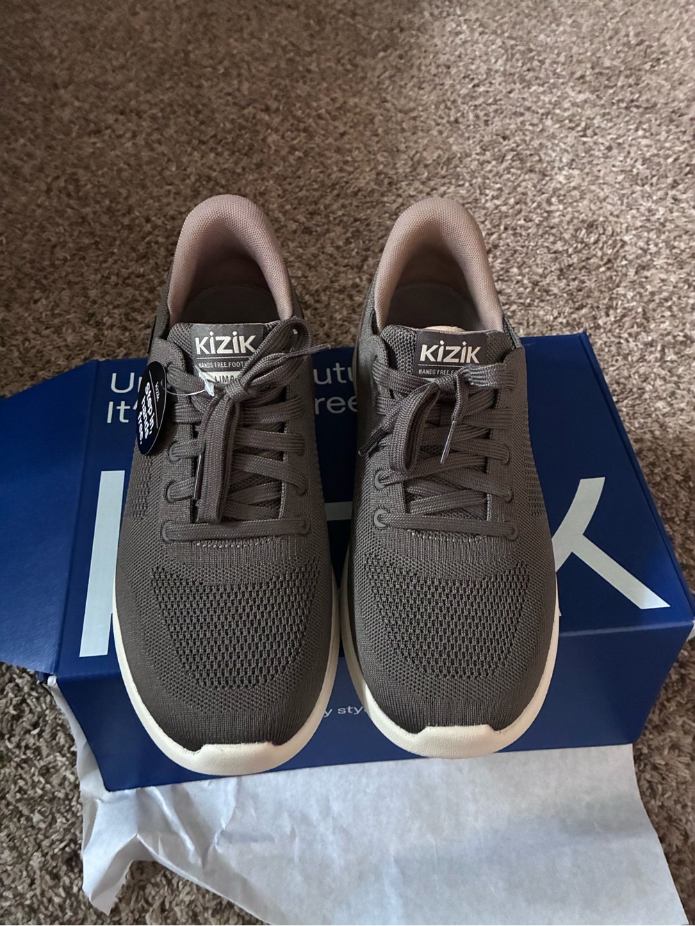 Kizik Men's Slip-On Athletic Sneakers in Taupe